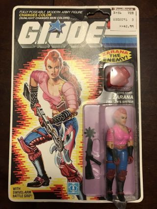 1986 Gi Joe Action Figure Zarana Moc,  Afa Worthy? Arah,  Vintage,  Wow