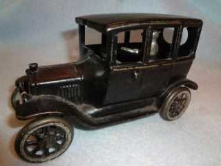 Vintage Cast Iron Toy,  Painted And Marked Arcade Inside,  Has Driver,  Car