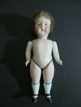 6 " Antique German All Bisque Doll Kestner With Swivel Neck Marked 40 : 5 3/4