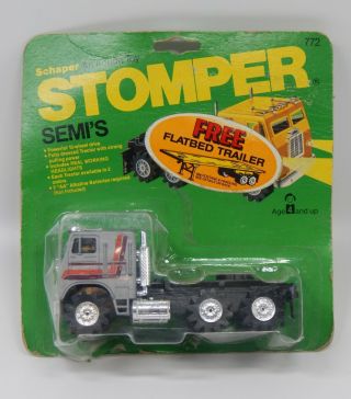 Vintage 1982 Schapper Stompers Semi Freight Liner Coe Toy Moc 4x4 Truck Rare