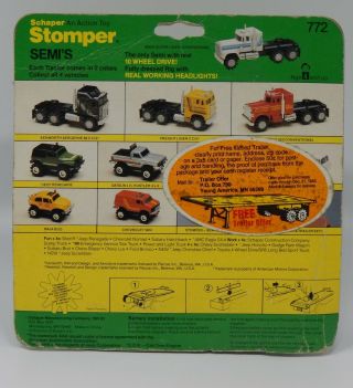 Vintage 1982 Schapper STOMPERS Semi FREIGHT LINER COE toy MOC 4x4 Truck RARE 7