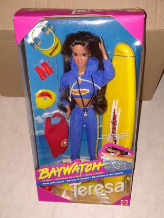 13201 Nrfb Baywatch Barbie 1994 Doll Teresa
