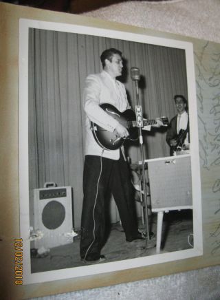 Vintage Rare 1959 Elvis Presley Polaroid Photograph Whrv Radio,  Great Lakes Camp