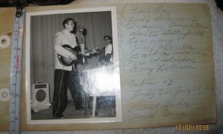 Vintage Rare 1959 Elvis Presley polaroid photograph WHRV radio,  Great Lakes camp 3