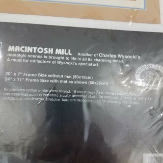 Dimensions Macintosh Mill Counted Cross Stitch Charles Wysocki 1994 Kit Vtg 2
