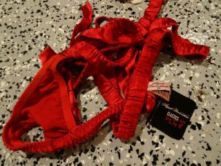 agent provocateur birthday play suit red with tags bra panties rare 6