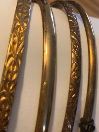 Vintage Danecraft 1/20 12 KT Gold Filled Bangle Bracelets,  Art Deco 4
