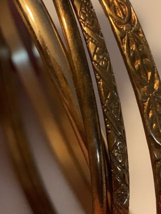 Vintage Danecraft 1/20 12 KT Gold Filled Bangle Bracelets,  Art Deco 8