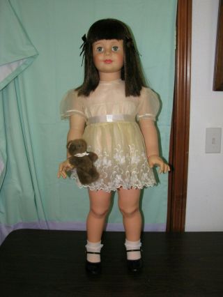 Patti Playpal Doll - 35 " Tall By Ideal Toy Co.  (vintage) - Dark Hair