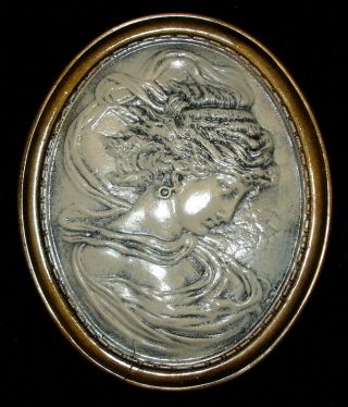 Unique Vintage Wall Plaque Relief Cameo Style Victorian Women Set of 2 6