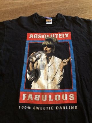 ABSOLUTELY FABULOUS t shirt XL 100 Sweetie Darling vintage Joanna Lumley 2