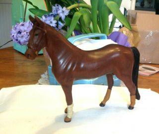 Vintage Larger Wood Caved Horse - Rare Dan Patch - Grand Wood Co Racehorse Pacer