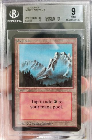 Vintage Magic | MTG BGS 9 Alpha Mountain [BLUE SKY] w/9.  5/10, 2