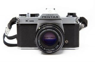 Vintage Pentax Asahi K1000 35mm Slr Film Camera With 50mm Lens,  Strap