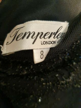 Temperley Black Dress Size 8 - vintage 25 years old 2