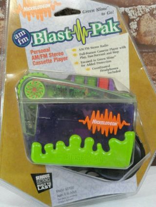 Nickelodeon Vintage Blast Pak Personal Stereo Am/fm Cassette Player W/headphones