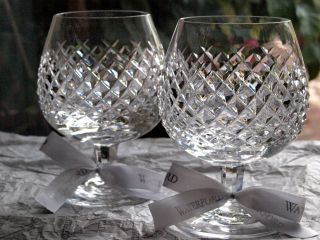 Waterford Crystal Alana Brandy Glass Pair,  Vintage Made In Ireland