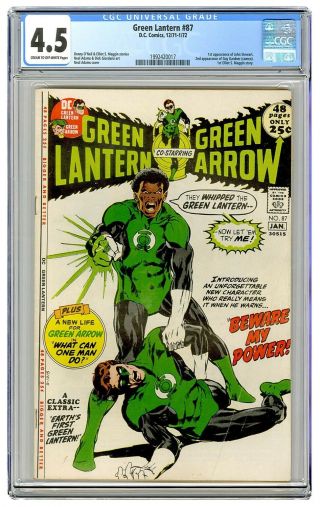 Green Lantern 87 Cgc 4.  5 Vintage Dc Comic Key 1st John Stewart 2nd Guy Gardner