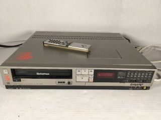Vintage Sony Betamax Sl - 2401 Beta Video Cassette Recorder Vcr W/ Remote