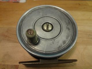 Jw Young? 2 1/2 " Fly Reel Leaded Finish 1920 To 1940 Era Very Good
