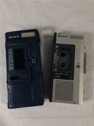 Vintage Sony M - 1000 Handheld Stereo Microcassettecorder Tape Recorder With Case