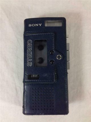 Vintage Sony M - 1000 Handheld Stereo MicrocassetteCorder Tape Recorder With Case 6