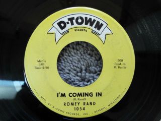 Rare Detroit Northern Soul - D - Town Records 1054 - Romey Rand - I 