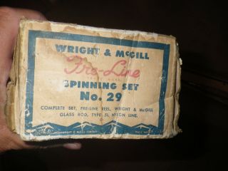 VINTAGE RARE FRE - LINE SPINNING REEL FISHING Denver Colo,  Wright Mcgill Set 29 4