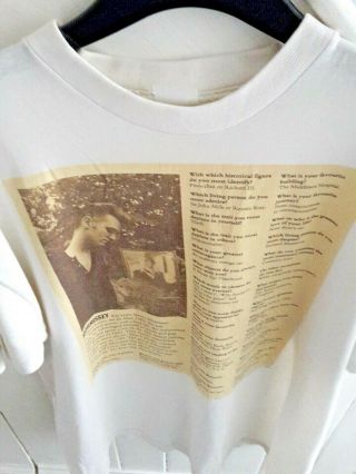 Vintage Morrissey 1992 Interview T Shirt