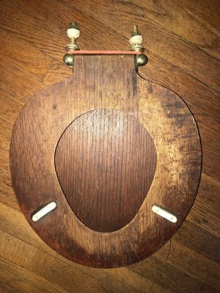 Antique Salvaged Oak Toilet Seat Bathroom Vintage 5