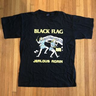Black Flag Tshirt Shirt Punk Vintages 80’s Jealous Again Concert Tour Xl