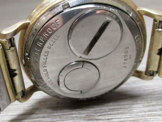 Vintage Gold Filled Bulova Accutron Railroad Approved Men ' s Jewelry Wrist Watch 7