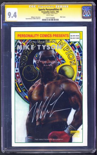 Sports Personalities 9 Cgc 9.  4 Ss Mike Tyson Nm,  Rare Signature World Champion