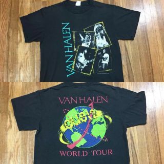 Vintage Van Halen Concert Shirt Sz Large Ou812 Tour Band Tee 50 50 Rock 1980s