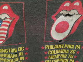 Vintage 94 95 Rolling Stones Concert T Shirt L Voodoo Lounge destroyed black 3