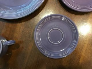 Vintage FIESTA Fiestaware Rare Retired LILAC 4 piece place setting 5