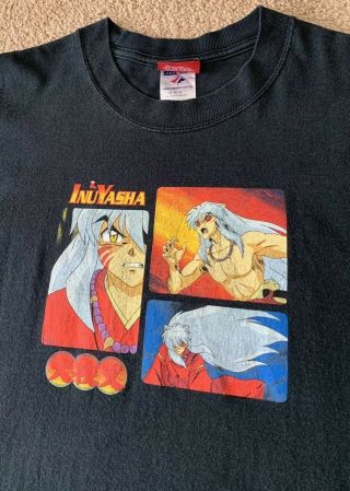 Vintage 2005 Rare Inuyasha Anime Manga T - Shirt L One Sided Graphics Tv Comics