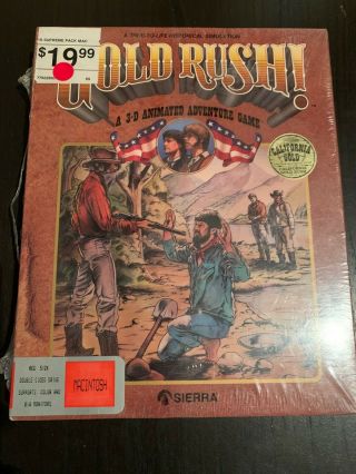 Gold Rush (1988) Sierra Vintage Big Box Macintosh Game Rare