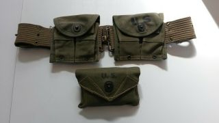 Vintage Us Military Snake Bite Kit And Belt