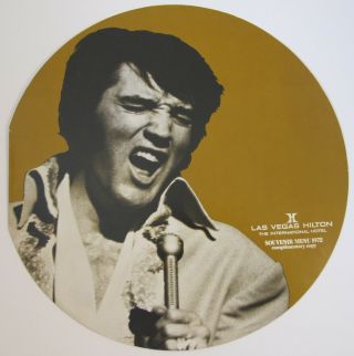 Rare Elvis Presley Gold Las Vegas International Hilton Souvenir Menu 1972 Rare