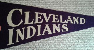 Vintage Cleveland Indians Full Size MLB baseball Pennant Chief Wahoo 3