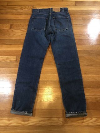 Vintage 70’s Levis 505 0217 Size 31 X 34 Indigo Single Stitch Denim Jeans