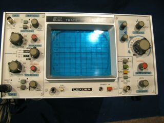 Vintage Leader Dual Trace Oscilloscope Lbo - 514 10 Mhz With One Probe Gd