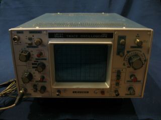 Vintage Leader Dual Trace Oscilloscope LBO - 514 10 MHz with one Probe Gd 3