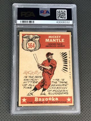 1959 Topps Mickey Mantle PSA 3 VG 564 All Star Vintage Baseball HOF 2