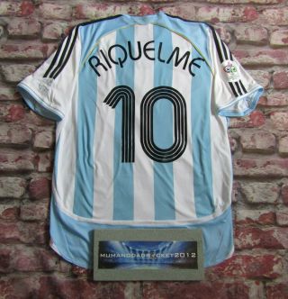 Riquelme Argentina Mens Large Football Shirt Vintage Jersey World Cup 2006