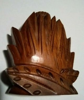 Hawaiian Monkey Pod Wood Vintage Hand Carved Perfume Bottle