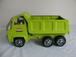Vintage 1970 Tonka Toys Lime Green Gas Turbine Hydraulic Dump Truck 2585 Vg