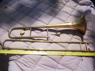 Vintage H.  N.  White " King ",  Cleve.  Ohio,  Large Bell Slide Trombone In Org.  Hardcase