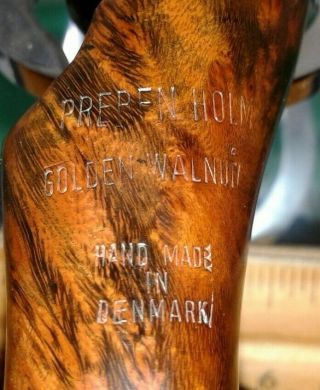 Rare Preben Holm Estate Golden Walnut Freehand Ph Signature Stem